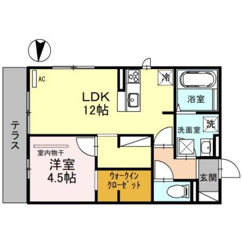 土師町の完工年月(2022年4月)築の賃貸アパートの間取り
