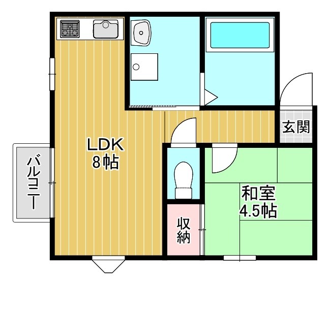 こうえいハイツの間取り