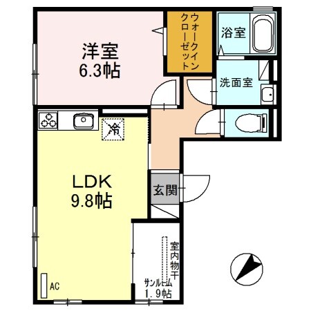 メゾン キンメイの間取り