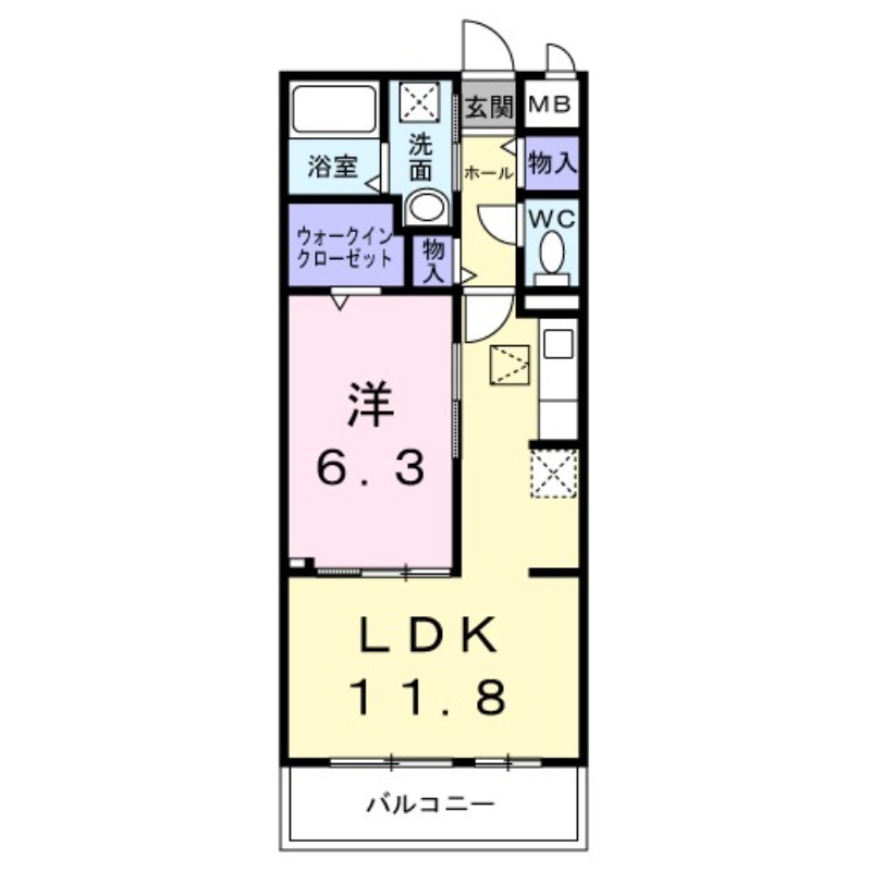 メゾンルミネ若松の間取り