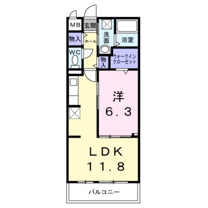 メゾンルミネ若松の間取り