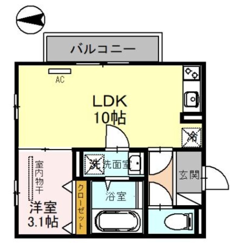 アクシス北野田の間取り