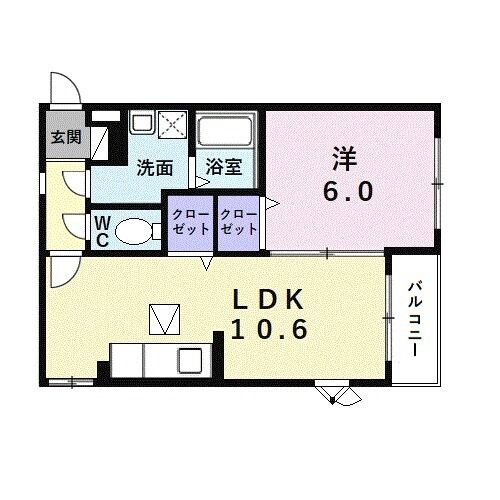 レーゲンボーゲン大美野の間取り