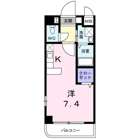 楠町東の完工年月(2008年3月)築の賃貸マンションの間取り