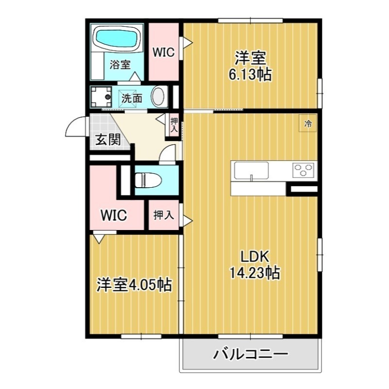 エーデル自由丘IIIの間取り