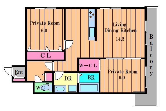 エフイー大阪狭山の間取り