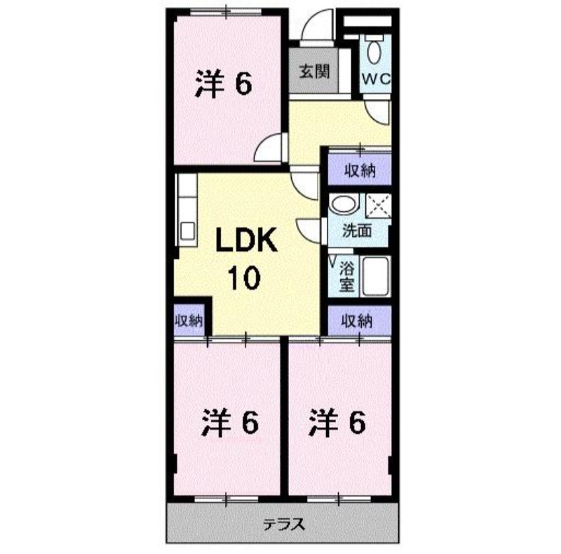 北青葉台の完工年月(1992年11月)築の賃貸アパートの間取り