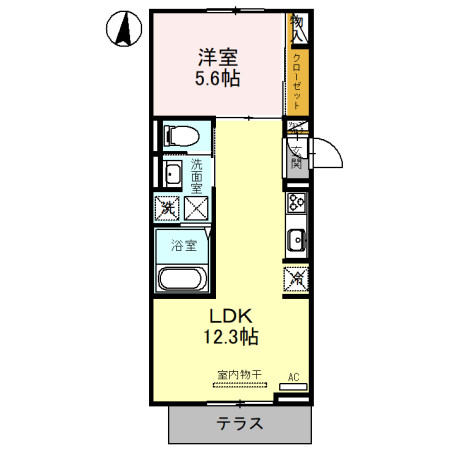 狭山の完工年月(2020年10月)築の賃貸アパートの間取り