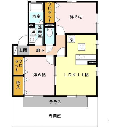 グリーンコート初芝 Aの間取り