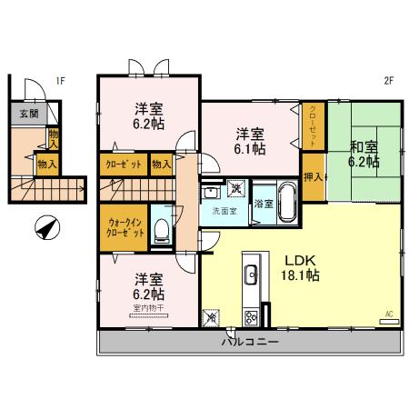 くみの木ヒルズIIの間取り