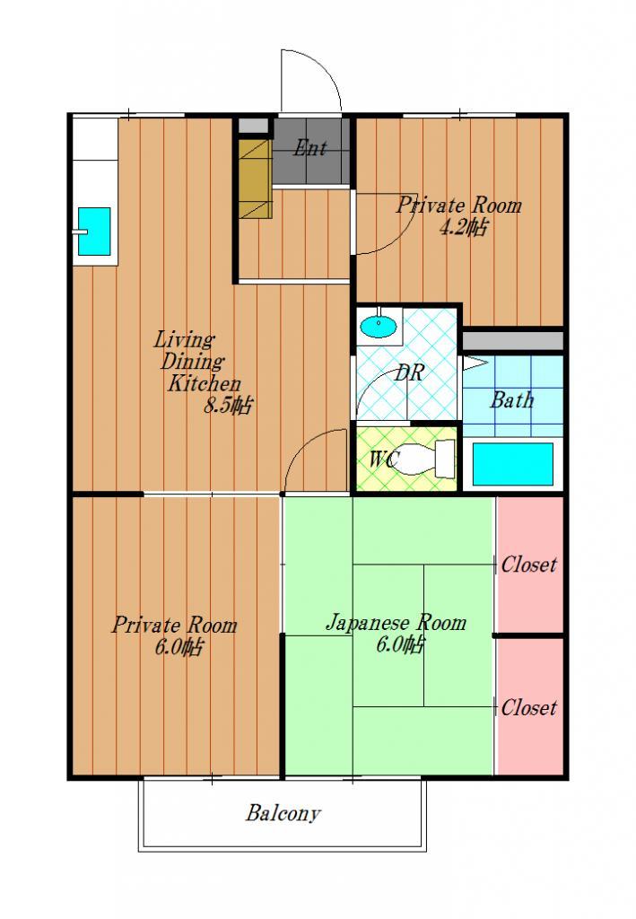 エステートピア楡の間取り