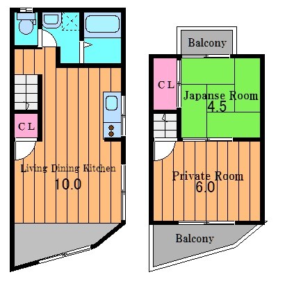 堺市東区北野田127-7テラスの間取り