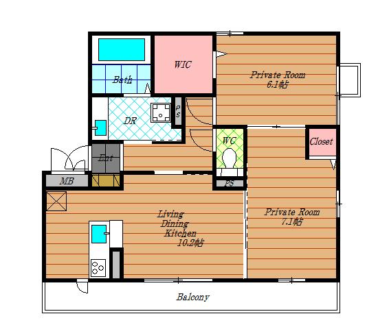 ボアソルテSの間取り