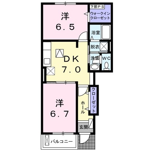 カルム エレガンスの間取り
