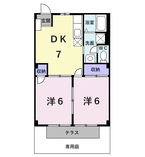 アメニティコーポA棟の間取り