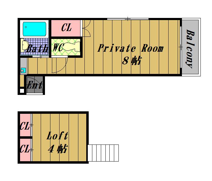 アプティ2番館の間取り