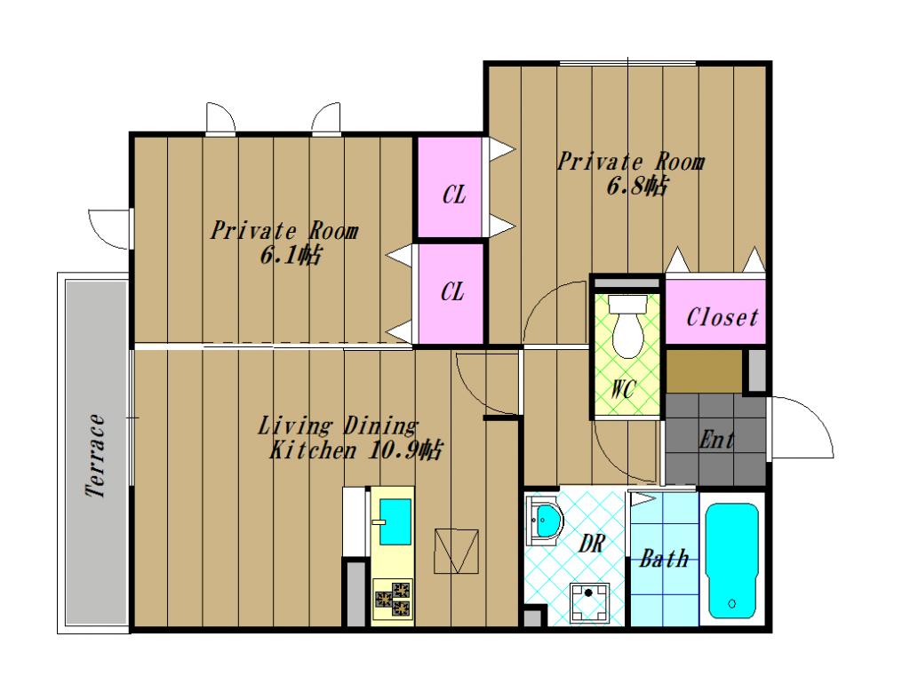 キャピタル自由ヶ丘の間取り
