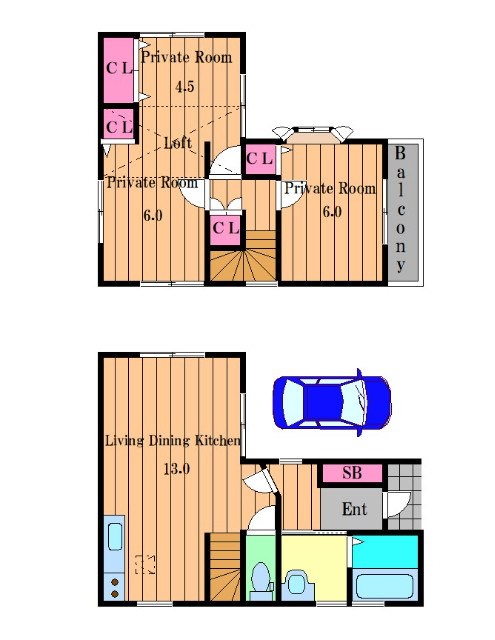 錦織北貸家の間取り