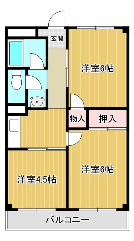 椋本マンションの間取り