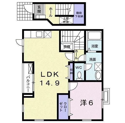 茱萸木の完工年月(2009年7月)築の賃貸アパートの間取り