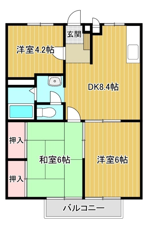 エステートピア楠の間取り