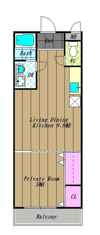 フローラ河内長野の間取り