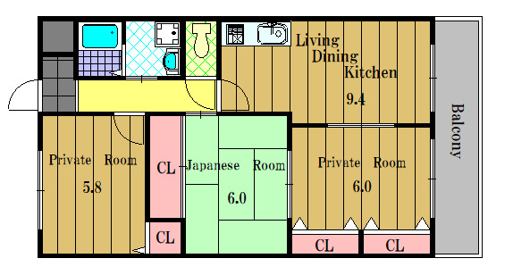 サントルドゥヴィラージュの間取り