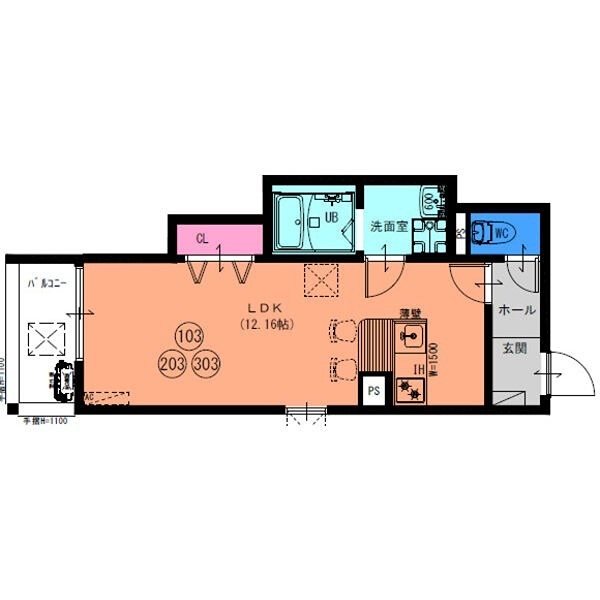 F+style狭山・池尻中2号館の間取り