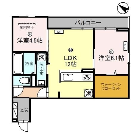 グランヴェールVIの間取り