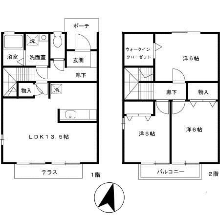 Green Garden in GUMINOKI A棟の間取り