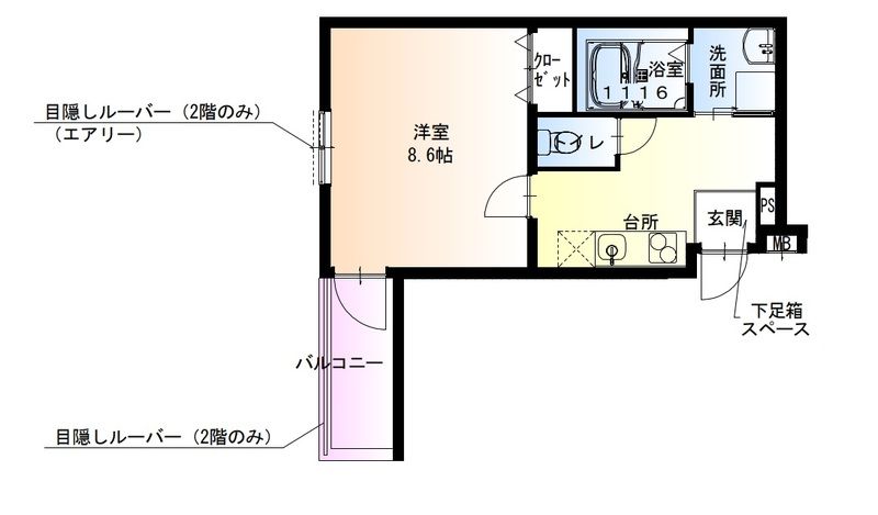 フジパレス堺白鷺の間取り