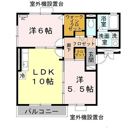 日置荘北町の完工年月(2006年3月)築の賃貸アパートの間取り