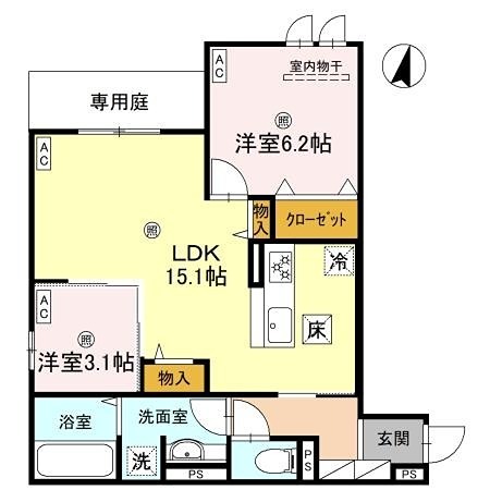 CASA MUKAINOの間取り