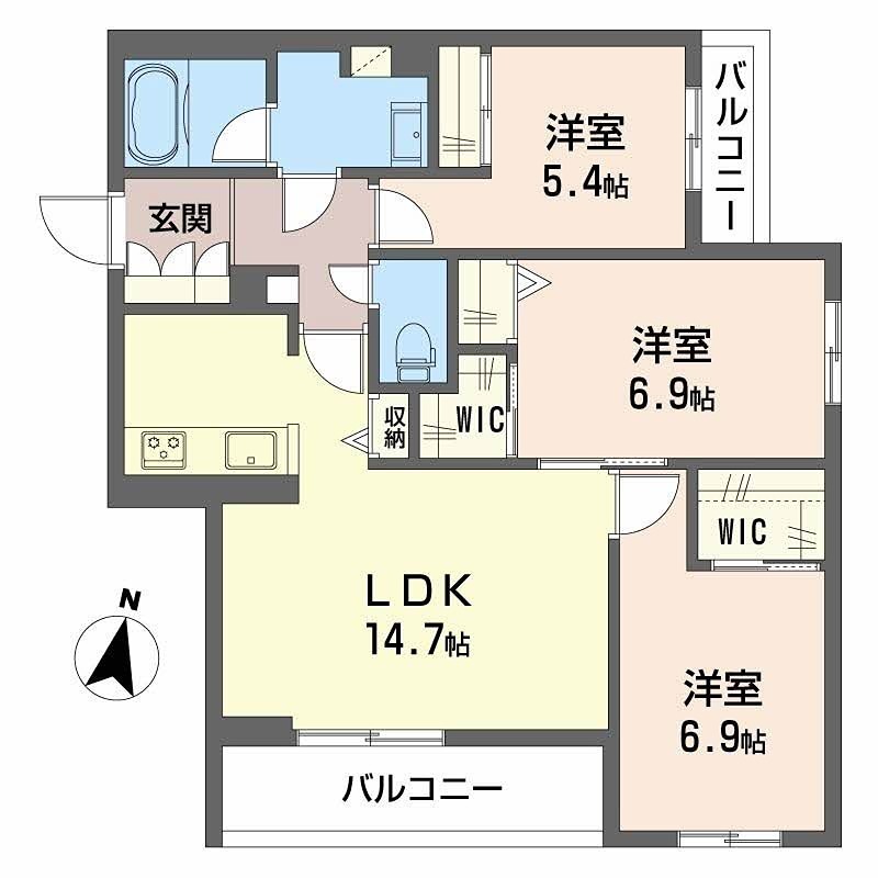 シャーメゾン 爽の間取り