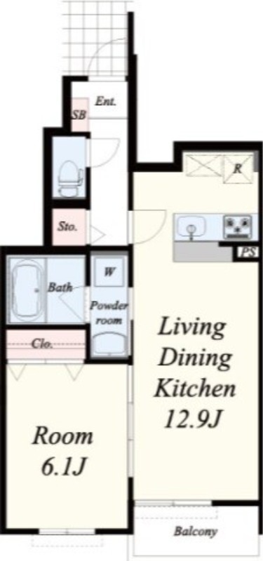 サワー・ドゥ萩原天神の間取り