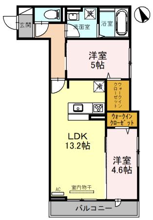 D-room EstXの間取り