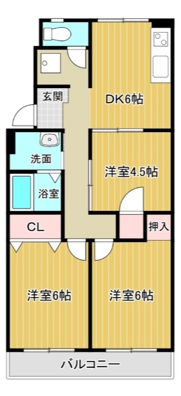 安田マンションの間取り