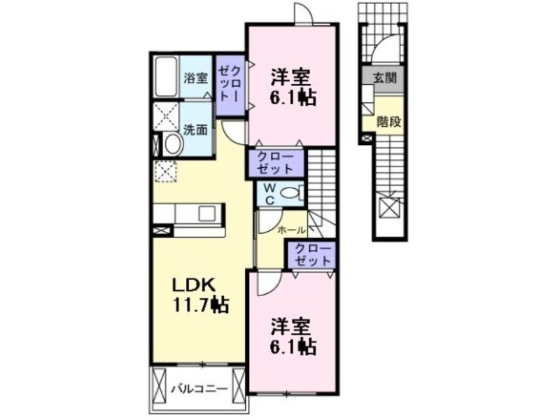 イノセントコートA棟の間取り