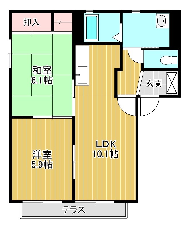 ソレイユ北庄の間取り