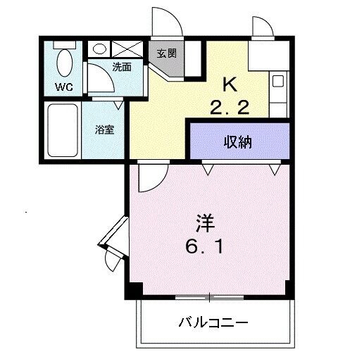茱萸木の完工年月(2003年12月)築の賃貸アパートの間取り