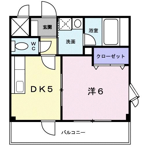茱萸木の完工年月(2006年2月)築の賃貸マンションの間取り