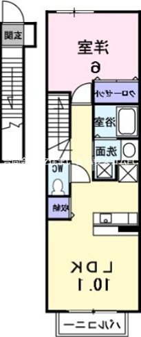 北野田の完工年月(2006年2月)築の賃貸アパートの間取り