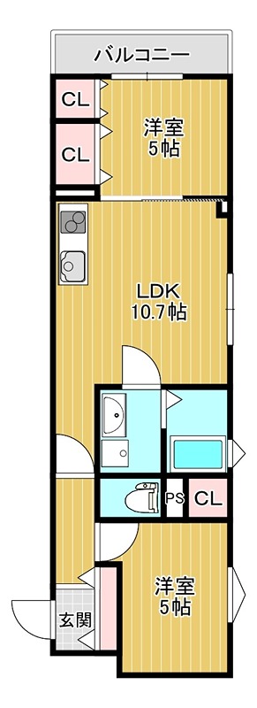 クリエオーレ菊水町の間取り