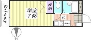 木戸の完工年月(1996年4月)築の賃貸アパートの間取り