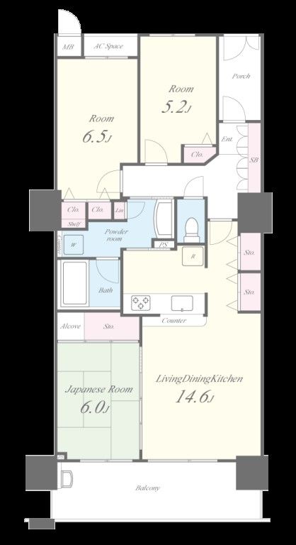 タワーズランド北野田フロントタワーの間取り