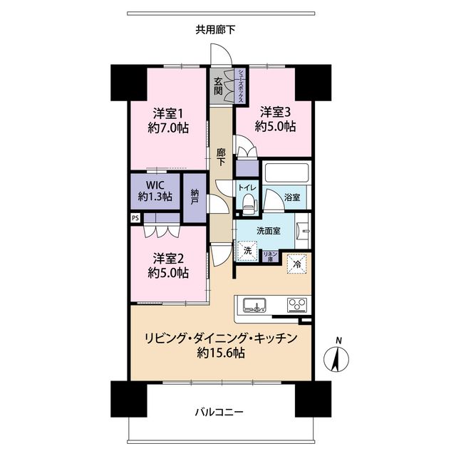 ヴェリテ金剛ルネクロスサイトの間取り