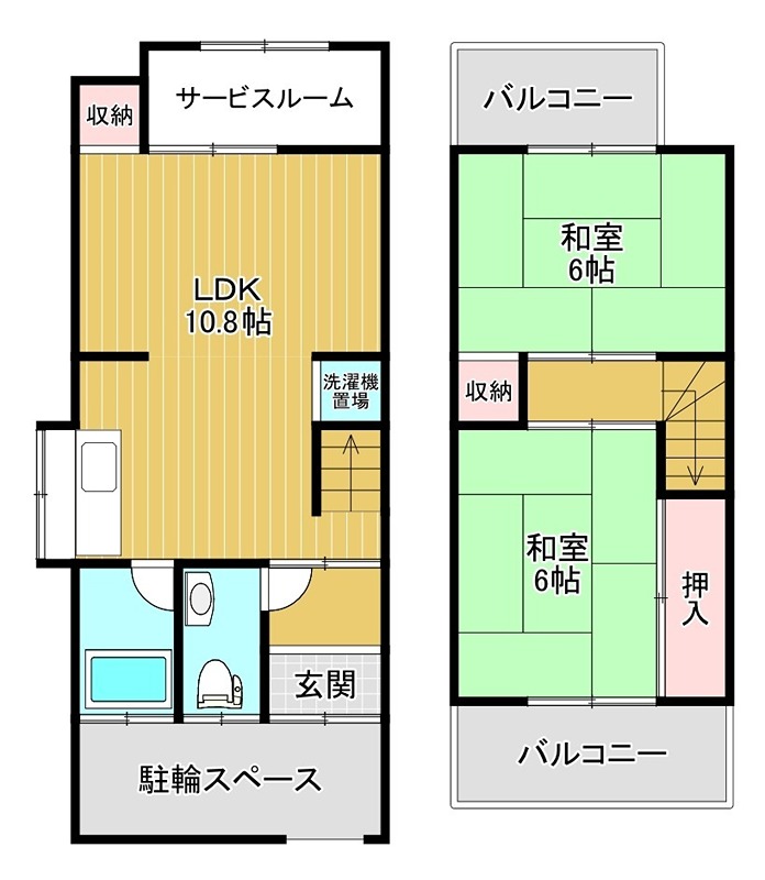 北野田127-11テラスの間取り