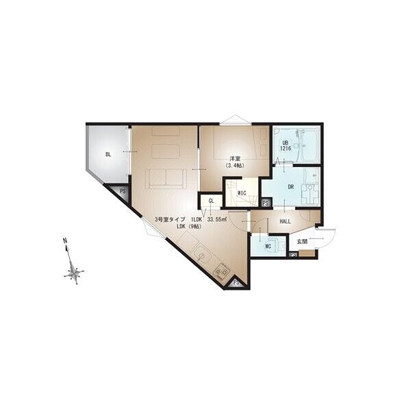 REGALEST堺初芝の間取り