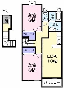 ハイツ葦池の間取り
