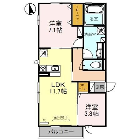 Artere(アルテール)北野田の間取り